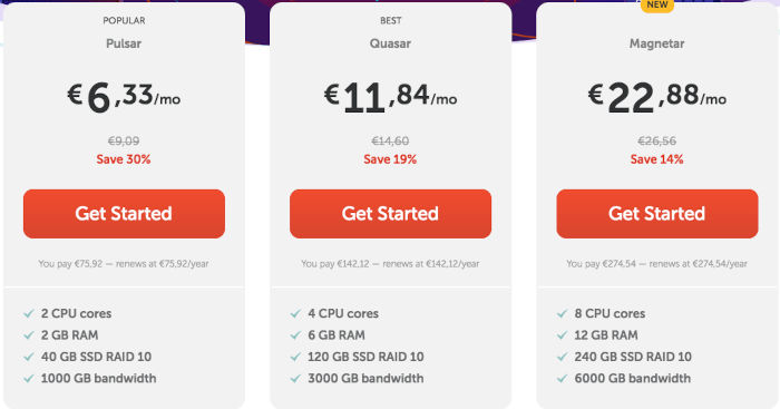 plans hebergement vps namecheap