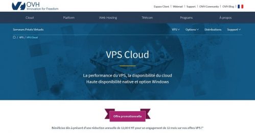 Offre Cloud VPS d'OVH